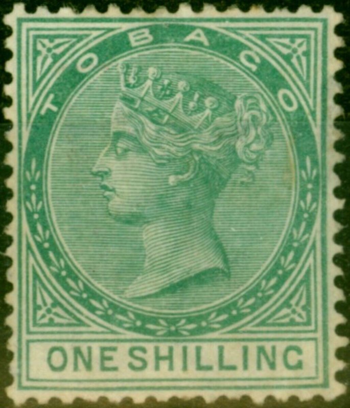 Tobago 1879 1s Green SG4 Fine Mtd Mint