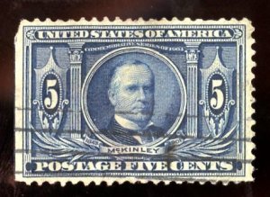 SCOTT #326 USED - NO GLUE -  HINGED