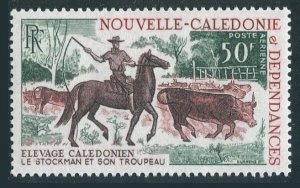 New Caledonia C64,MNH.Michel 468. Cattle 1969: cowboy and herd.