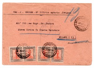 Libya - Pittorica Cent. 15 four copies on envelope from Benghazi