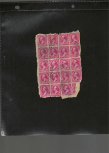 NO TRIANGLE 2c WASH (220) BLOCK 20 ON PKG PIECE INTERESTING