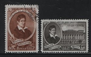 RUSSIA, 1304-1305, (2)SET, USED, 1948, VASILI PETROVICH