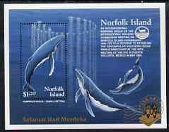 NORFOLK ISLAND - 1995 -Jakarta Stamp Exhib o/p-Perf Souv Sheet-Mint Never Hinged