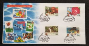 Malaysia Visit Year 1994 Turtle Tiger Marine Life Monkey FDC ASEANPEX O/P *rare