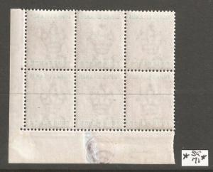 Turks Islands 1885-1895 Queen Victoria Blocks,Sc 48a//53,VF MNH**OG