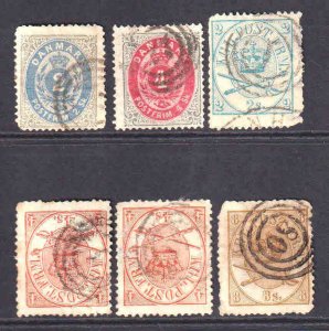 DENMARK SKILLING COLLECTION LOT VALUES TO $75 x6