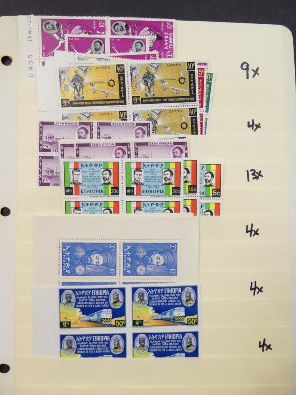 EDW1949SELL : ETHIOPIA VF MNH collection of Cplt sets between 1962-1968 Cat $516