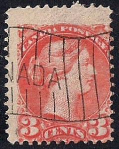 Canada #37A 3 cent SUPERB FANCY CANCAL Rose Stamp used AVG