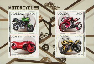 Motorcycles Stamp Kawasaki Versys 650 Yamaha Yzf R1 Ferrari S/S MNH #2896-2899