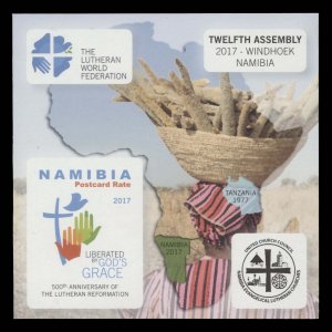 Namibia 2017 (Variety) Lutheran Reformation Anniversary imperf miniature shee...