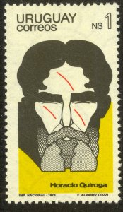 URUGUAY 1978 HORACIO QUIROGA Writer Issue Sc 1018 MNH