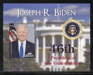 GHANA 2023 JOSEPH R. BIDEN 46th PRESIDENT OF THE UNITED  STATES S/SHEET MINT NH