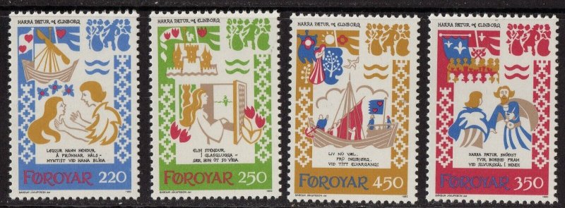 Thematic stamps FAROE IS 1982 FOLK BALLAD 74/7 mint