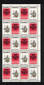 Canada #572ii Very Fine Never Hinged Block Of Twenty - Stamp #10 Missing Bird