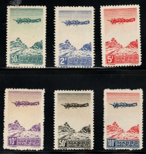 French Morocco Scott C27-C32 MH* complete Airmail stamp set
