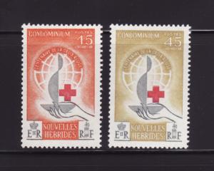 New Hebrides, French 110-111 Set MNH Red Cross