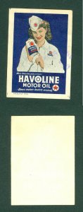 Denmark. Poster Stamp. CALTEX.  Miss Havoline HAVOLINE Motor Oil.