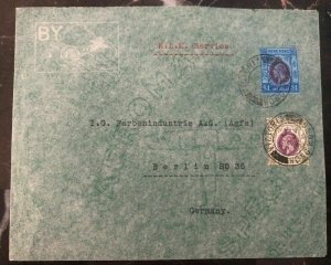 1938 Hong Kong Commercial Cover To IG Farben Berlin Germany Via KLM Sc#120 Big B