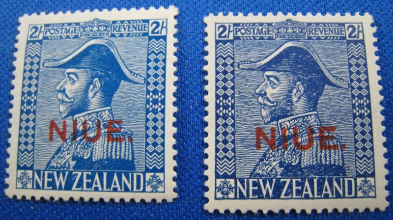 NIUE 1927  -  SCOTT # 47 & 47a  MNH  (n3)