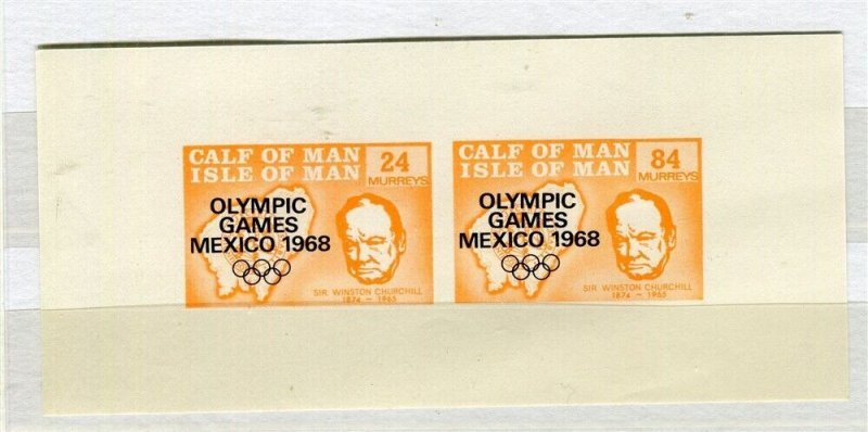 BRITAIN; 1968 Isle of MAN Local issue Mexico Olympics small Sheet