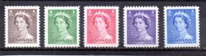 Canada 325-329 MNH