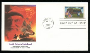 US 2416 South Dakota 100th Anniv UA Fleetwood cachet FDC