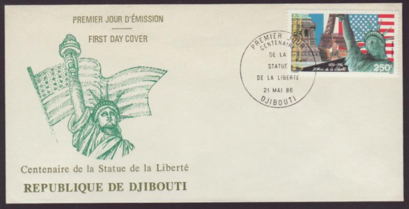 Djibouti C222 Statue of Liberty U/A FDC