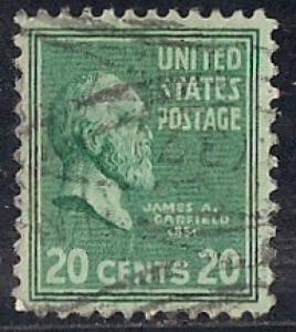 825 20 cent James A. Garfield Stamp used XF