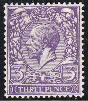 GB KGV 1912 3d Violet SG375 Mint