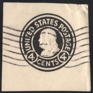 SC#U440 4¢ Franklin Cut Square (1916) Used