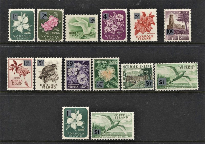 STAMP STATION PERTH Norfolk Island #71-82 Overprint Full Set  MNH CV$20.00