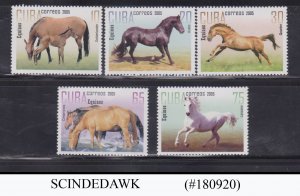 CUBA - 2005 HORSES / DOMESTIC ANIMAL 5V MNH