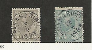 Suriname, Postage Stamp, #8, 11 Used, 1873-89 Nice Cancels, JFZ