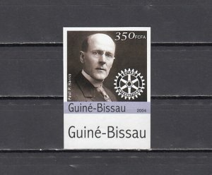 Guinea Bissau, 2004 issue. P. Harris of Rotary, IMPERF value from set.