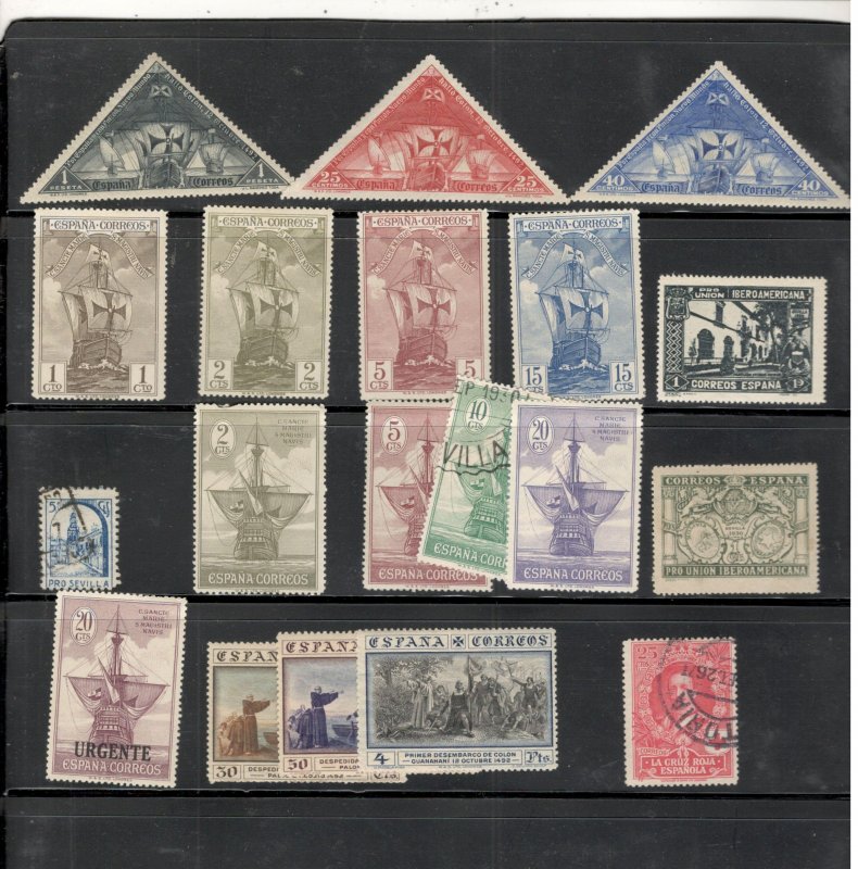 SPAIN COLLECTION ON STOCK SHEET, MINT/USED