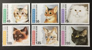 Benin 1995 #761-6, Cats, Wholesale lot of 5, MNH,CV $18.75