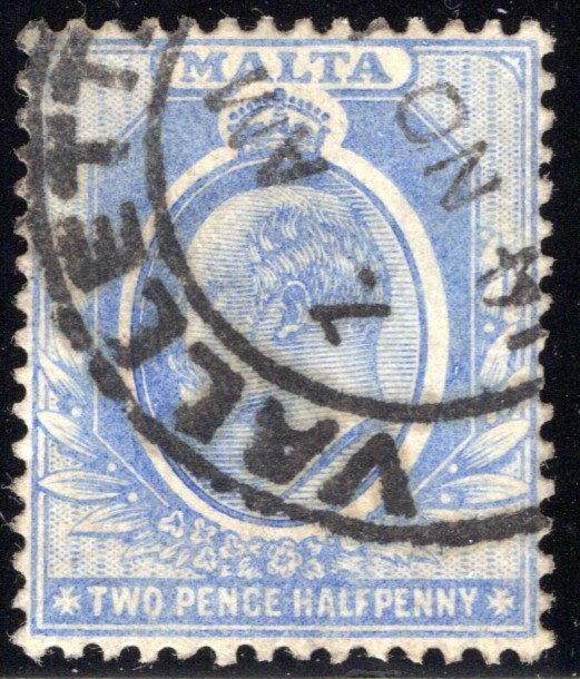 36 Malta, 2½p, ultra, used, 1911, VF