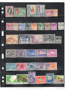 SINGAPORE COLLECTION ON STOCK SHEET MINT/USED