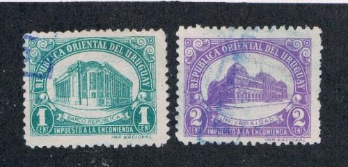 Uruguay Q64-65 Set Used Buildings (U0110)