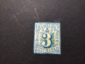 German States Hamburg 1859 mounted mint  imperforate  stamp Ref 57653