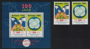 Suriname Volleyball 2v+MS 1995 MNH SG#1616-MS1618 MI#1500-1501+Block 65