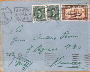 aa0144 - EGYPT - POSTAL HISTORY - AIRMAIL COVER to ITALY  1934