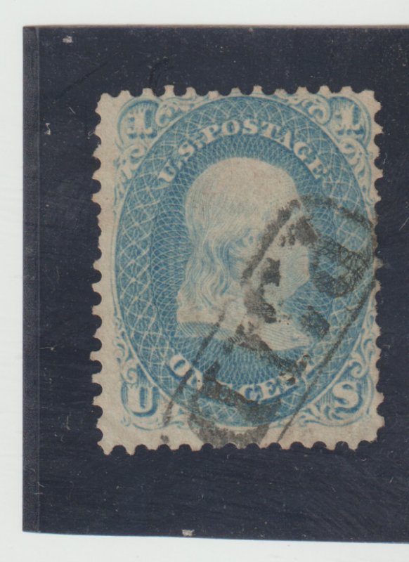 US-SCOTT #63 -1 CENT USED WITH PAID CANCEL