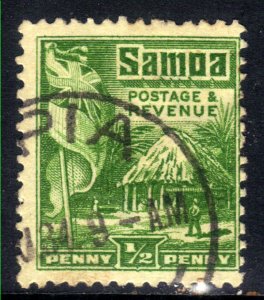 Samoa 1921 KGV 1/2d Green  Used SG 153 P 14 x 13 1/2 ( L1470 )