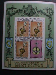 MALDIVES ISLAND-1978-25TH ANNIVERSARY-CORONATION-QUEEN ELIZABETH II S/S MNH VF