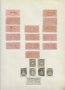 SWITZERLAND CANTON FRIBOURG GRADUE, CHEQUE  REVENUES 21 PCS  S65 USED 1 SPECIMEN