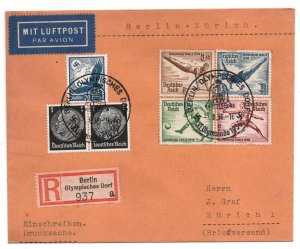 Germany 1936 Berlin Olympics First Day Cover Special Stadium PMK WS28496