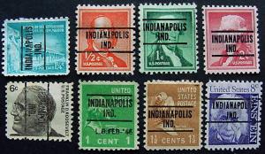 Precancel, Indianapolis Indiana, Type 263, 8 different