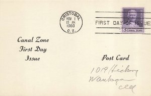 CANAL ZONE #153 3c GOETHALS - Post card