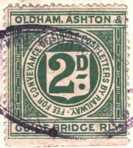 GB Lancs RAILWAY Cover 2d Letter Stamp 1905 *Oldham Rd Manchester* Station R145d 